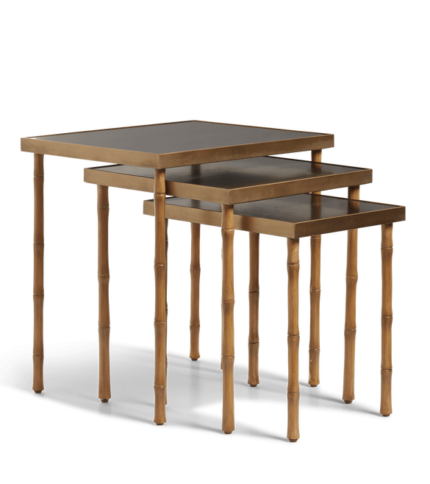 Adam Lippes X OKA Avery Nesting Side Tables - Natural/Black