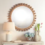 Alden Décor Orion Round Wood Mirror, Natural