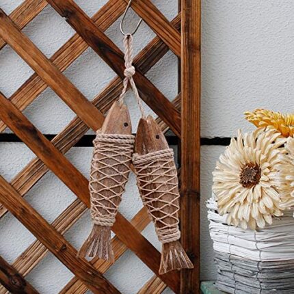 Antique Wood Fish Decor