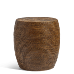Damu Rattan Stool - Antique Brown