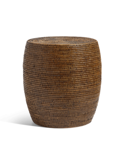 Damu Rattan Stool - Antique Brown