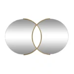 Hughey Modern Glam Overlapping Round Wall Mirror by Christopher Knight Home - 23.00" H x 39.50" W x 0.78" D
