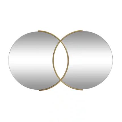 Hughey Modern Glam Overlapping Round Wall Mirror by Christopher Knight Home - 23.00" H x 39.50" W x 0.78" D