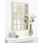 Kate and Laurel Denault Framed Windowpane Mirror - 24x36 - Black