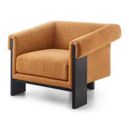 Liang And Eimil Maplin Occasional Chair In Lander Ocre And Matt Black