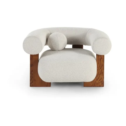 Liang & Eimil Epic Occasional Chair - Boucle Sand & Classic Brown