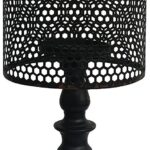 Metal Vintage Look Candle Holder Candle Lamp, Black