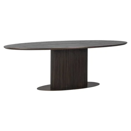 Richmond Luxor Oval Dining Table In Brown