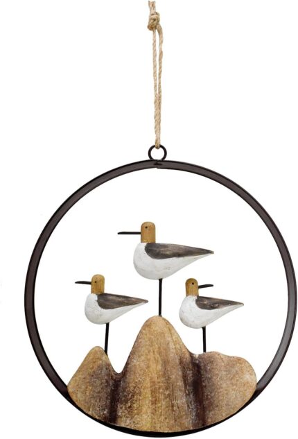 Wooden Seabird Decor 3 Couples Design