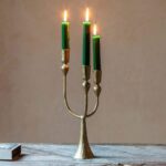 Antique Gold Candle Holder