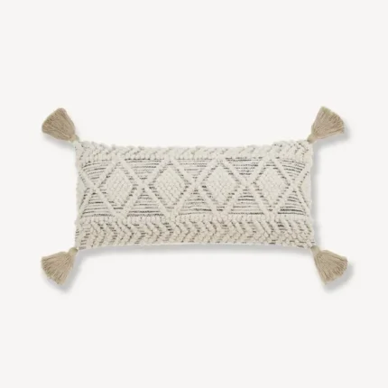 Elma Macramé Lumbar Throw Pillow