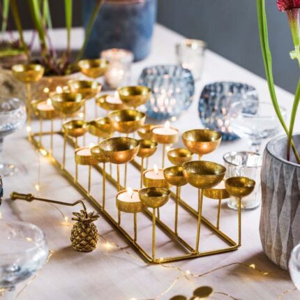 Gold Multi Tea Light Holder