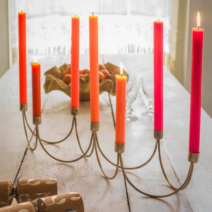 Gold Wave Candle Holder