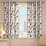Grey Floral Galore Window Curtain