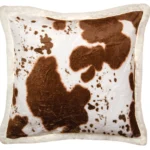 Hair on Hide Faux Cowhide Plush Sherpa Throw Pillow