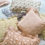 Indian Hand Block Printed Square Floral Cushions