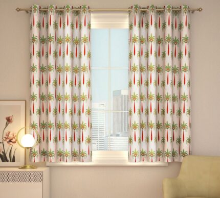 Island Palms Window Curtain