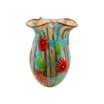 Plazio Hand Blown Art Glass Vase