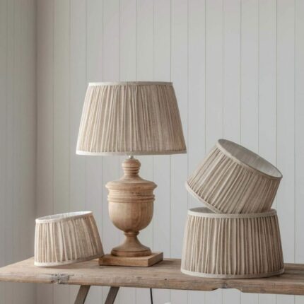 Pleated Natural Linen Empire Shades