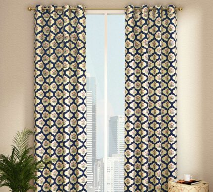 Poppy Flower Full Length Curtain