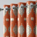 Spades of Lotuses Curtains Set of 2