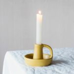 Yellow Curve Candle Holder