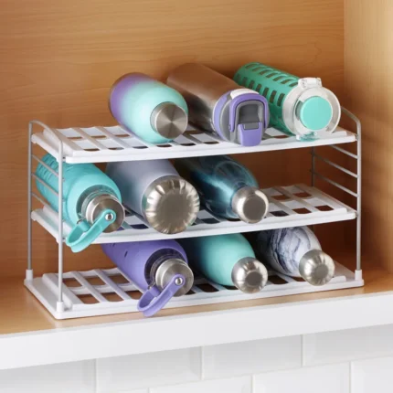 YouCopia® UpSpace® Water Bottle and Travel Mug Organizer, 3-Shelf Wide