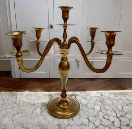 Antique Gold Candle Holder 1
