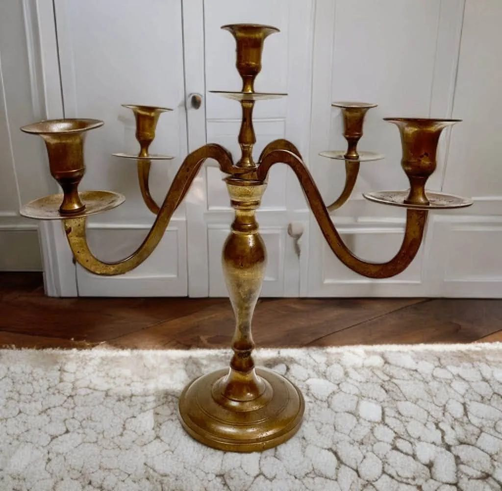 Antique Gold Candle Holder 1 Antique Gold Candle Holder 1