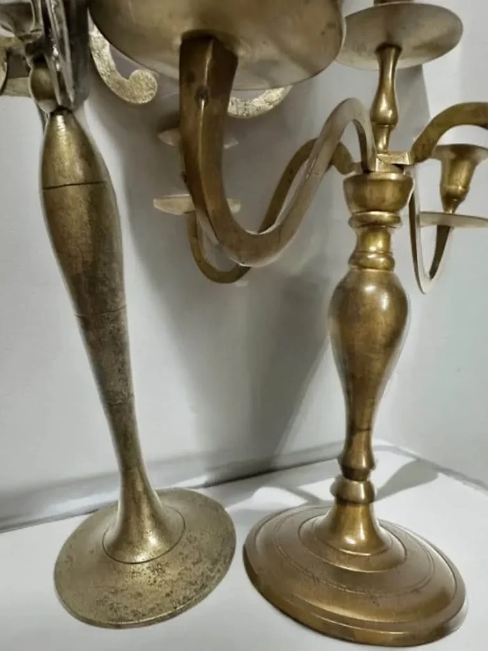 Antique Gold Candle Holder - Image 5