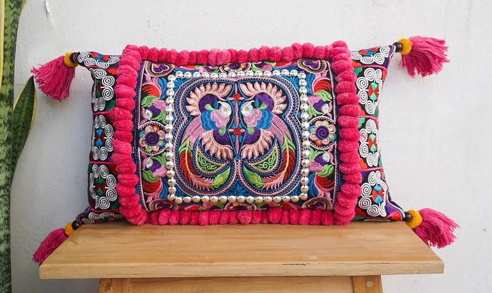 Asmee Rectangular Tasselled Cushion