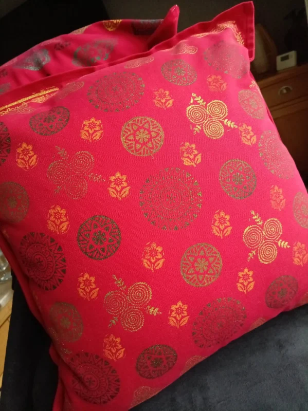 Indian Hand Block Printed Square Floral Cushions