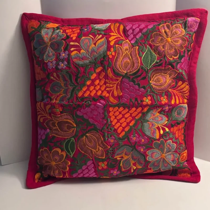 Manaus Hand-Embroidered Square Velvet Cushions