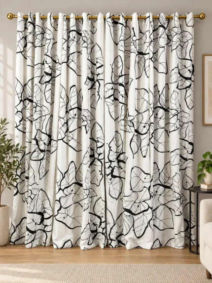 Petal and Plume Curtains Set of 2