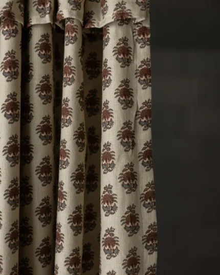Poppy Flower Full Length Curtain 1