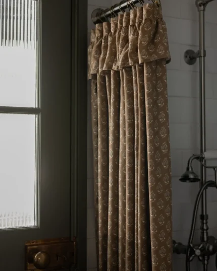Poppy Flower Full Length Curtain