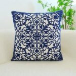 Rectangular Abstract Navy Cushions 3