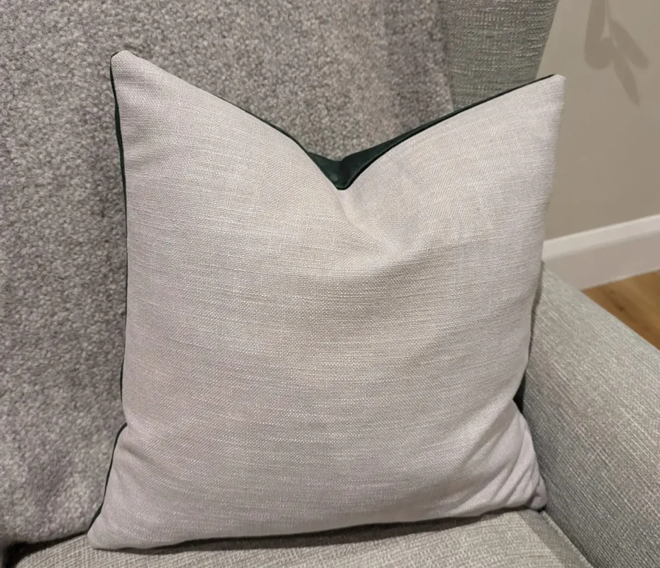 Rectangular Velvet and Linen Backed Cushions 1