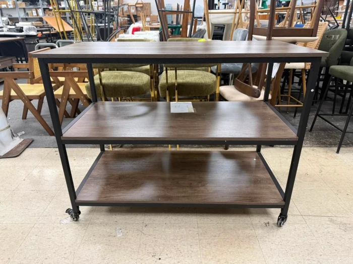 Rolling Kitchen Island Cart With 3 Shelve