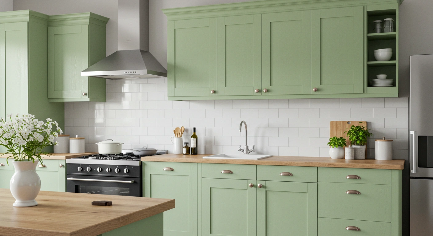 Green Kitchen Cabinet