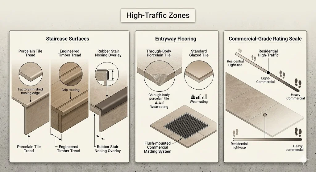 High-Traffic Zones and Commercial-Grade Residential Options