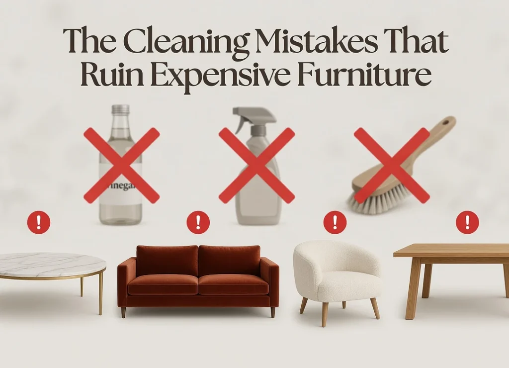The Cleaning Mistakes That Ruin Expensive Furniture — And Where You Need Pro Service