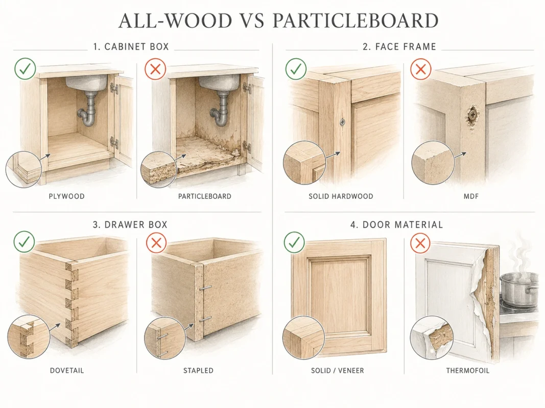 All-Wood vs Particleboard Construction