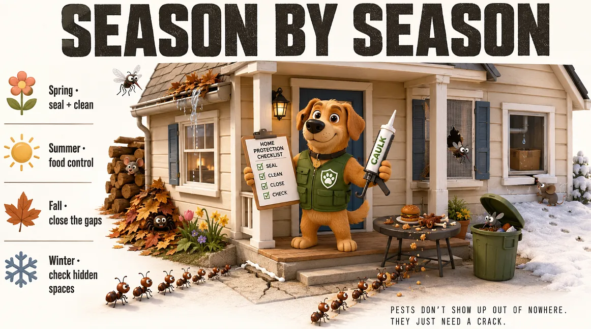 The Homeowner’s Seasonal Checklist for Keeping Pests Out