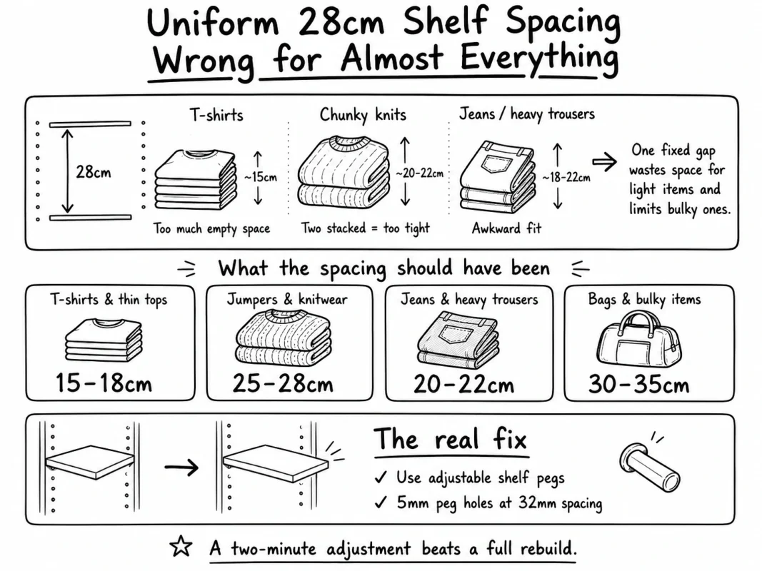 Uniform 28cm Shelf