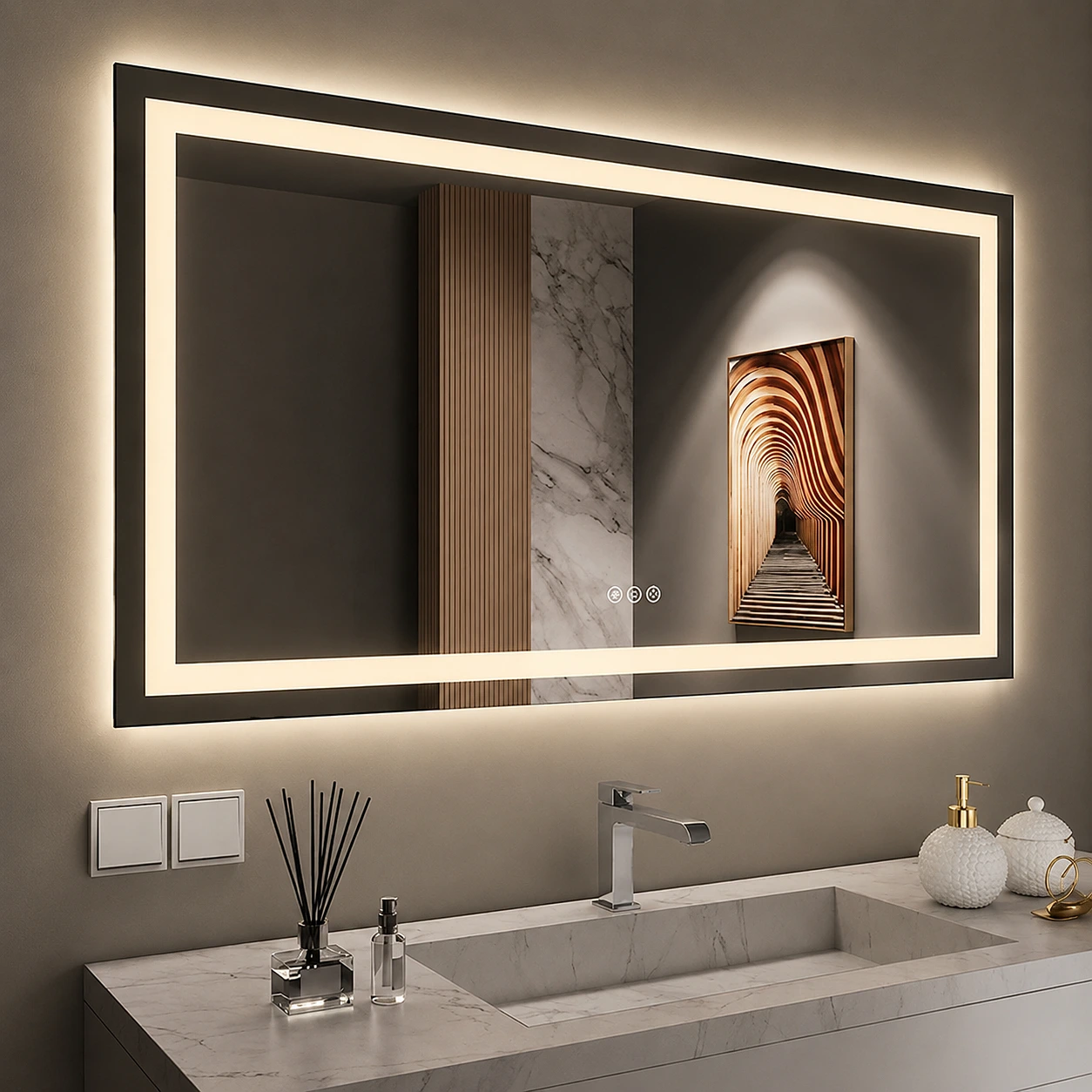 Bathroom mirror lighting