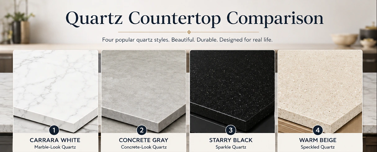 Compare quartz countertops