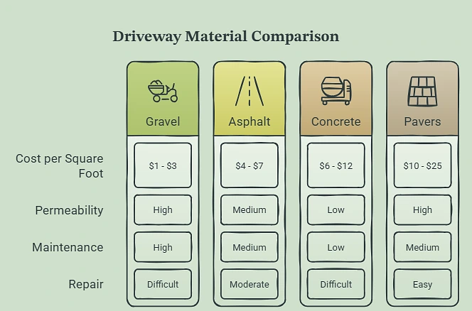 Driveway Material Comparison