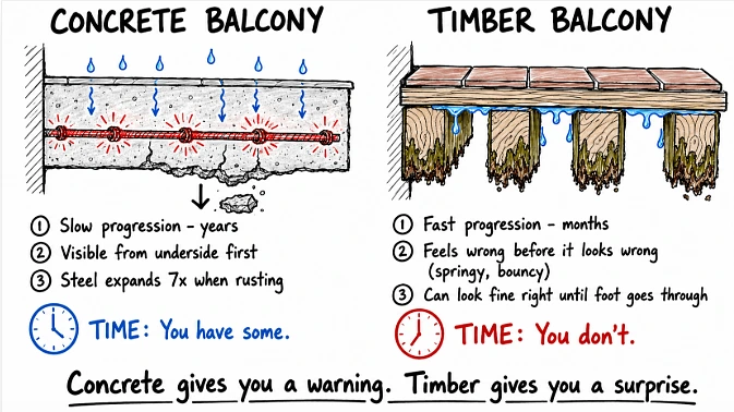 Failure progression timeline