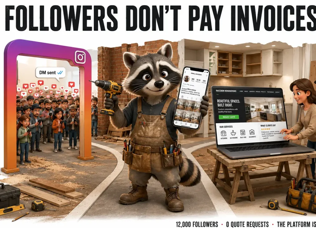 Followers Don't Pay Invoices you need a website